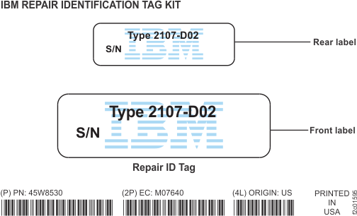 Repair identification label sheet