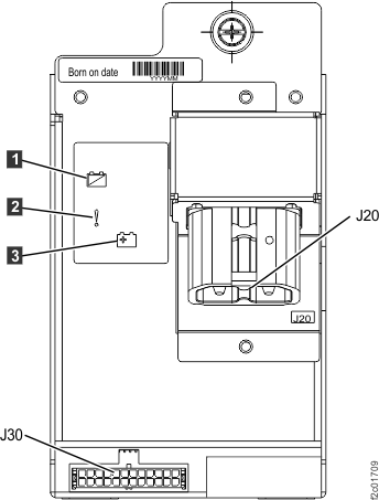 Battery service module, primary, locations (front)