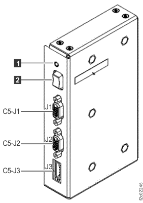 LED on the rack identity card