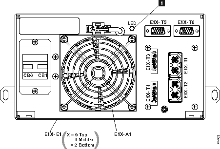 Battery module enclosure locations (rear)