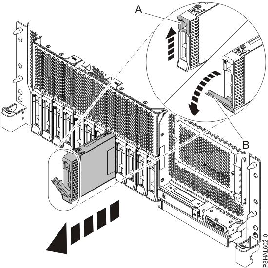 POWER8 removing a disk drive